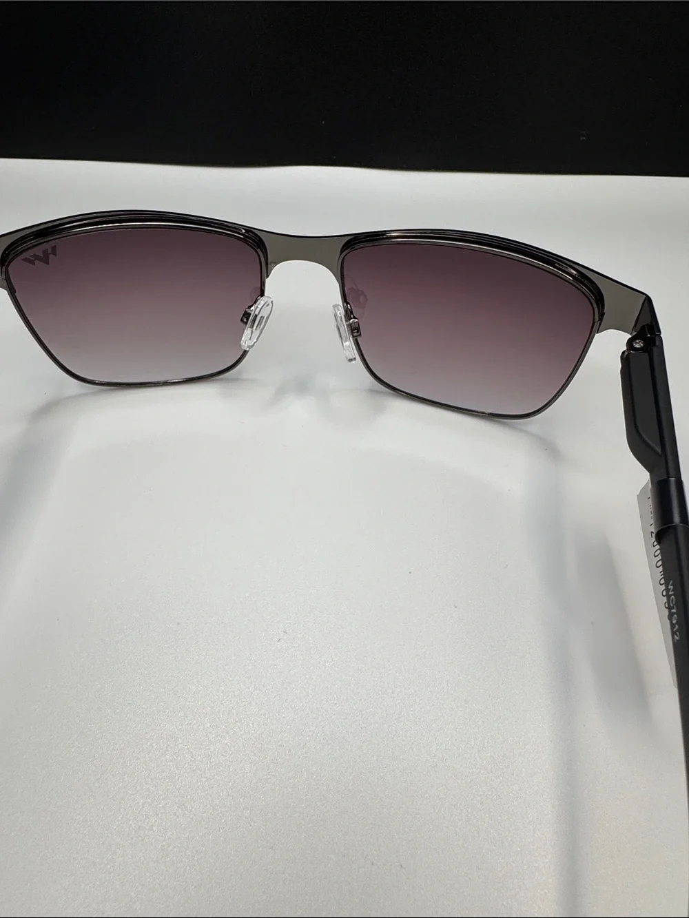 Men's Gray Frame Sunglasses with Gradient Purple Lenses (4-2) UV 400